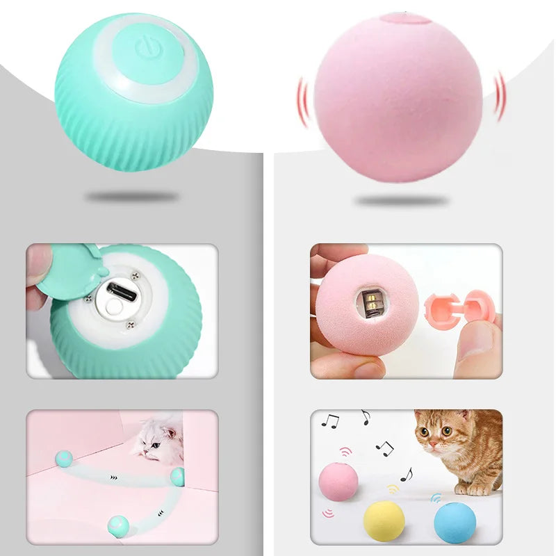 Electric Automatic Ball Rolling Smart Cat Toys