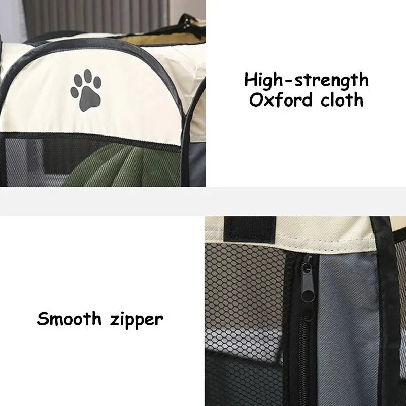 Portable Foldable Pet Tent Kennel Octagonal Fence