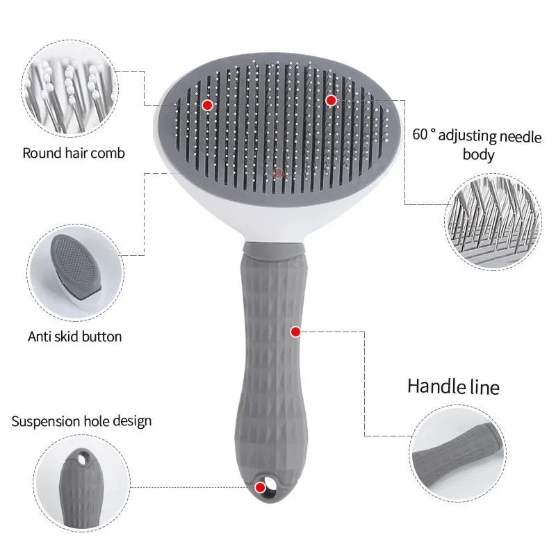 Comb Self Cleaning Hair Remover Brush For Pets